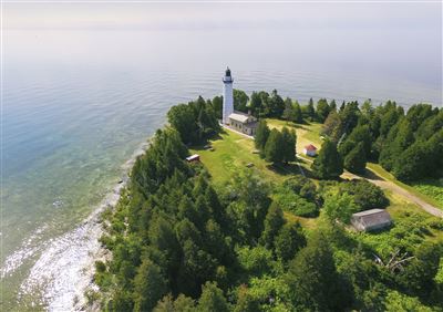 Cana Island Lighthouse am Lake Michigan